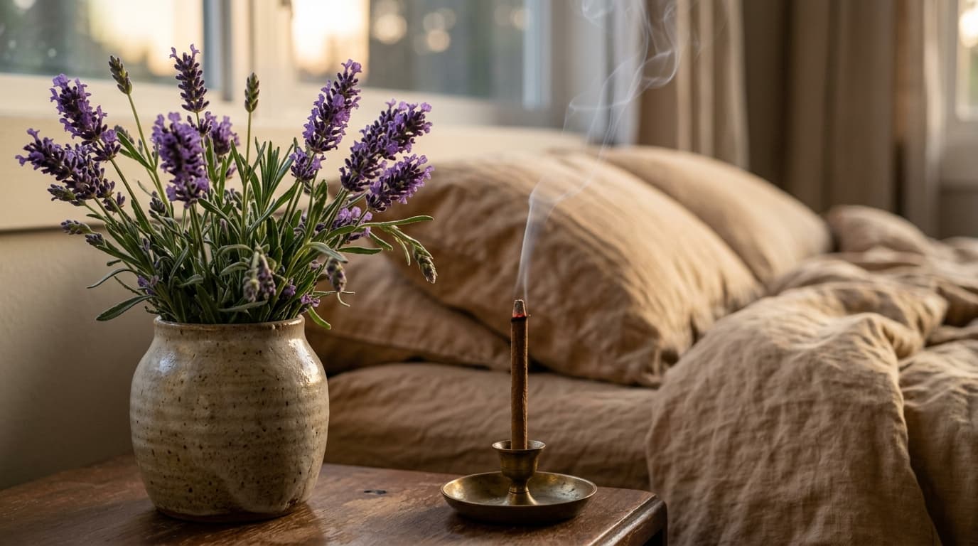 The Evening Sleep Ritual: Why Lavender Bamboo-less Incense Relaxes the Mind Before Bed